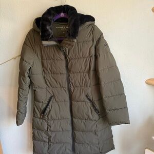 Andrew Marc Women's Olive Puffer Coat